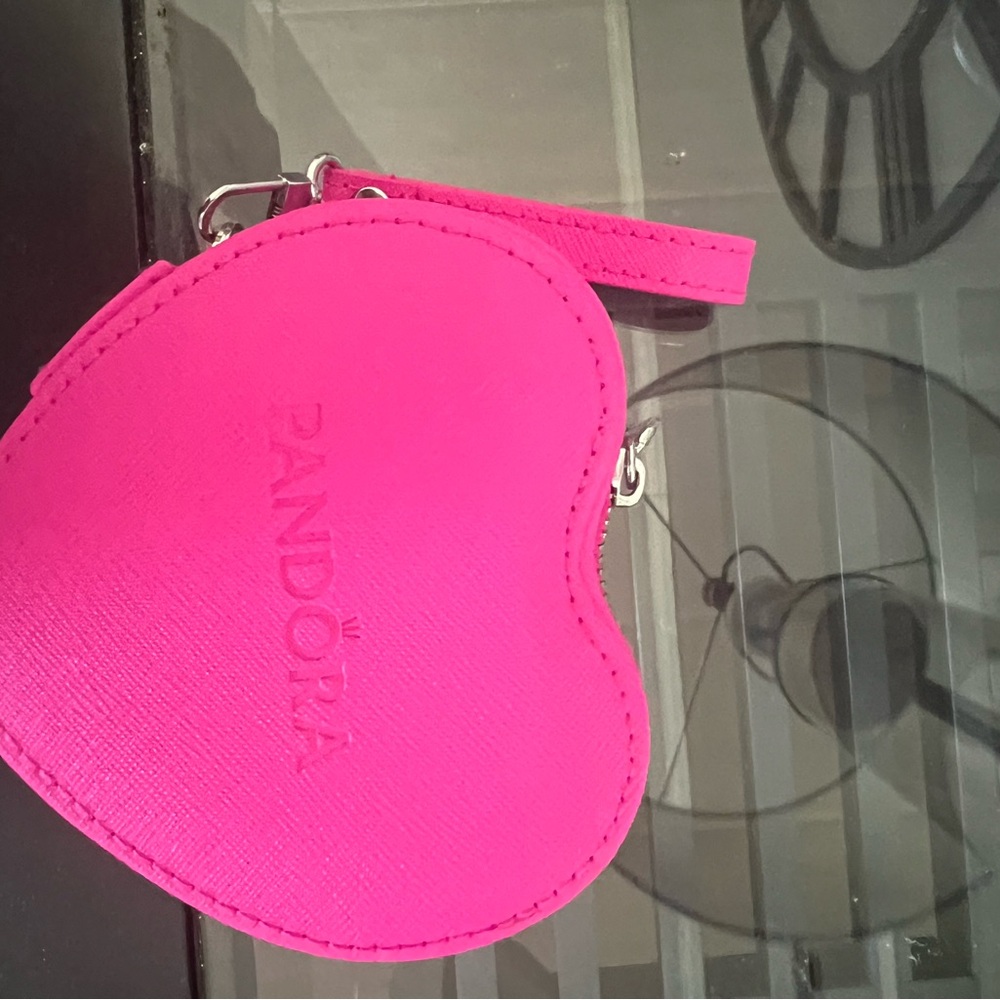 Pandora Vibrant Pink Heart  Jewelry Box Wristlet